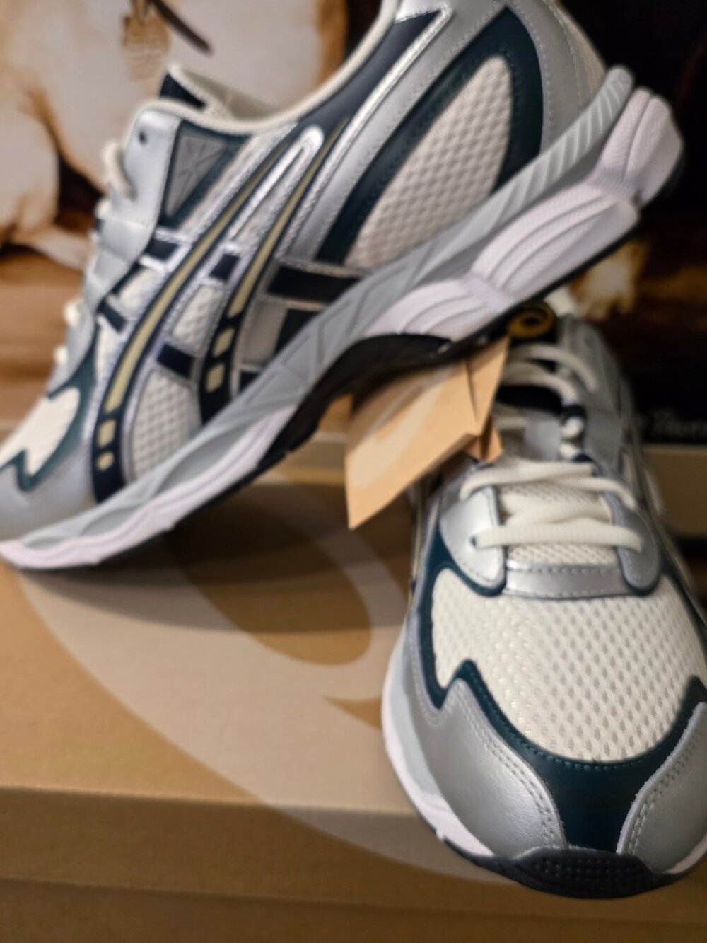 Asics GEL-NYC 2055 Sneakers Cream/Midnight Mens Sz 10 US 1203A542-102 Shoes NEW